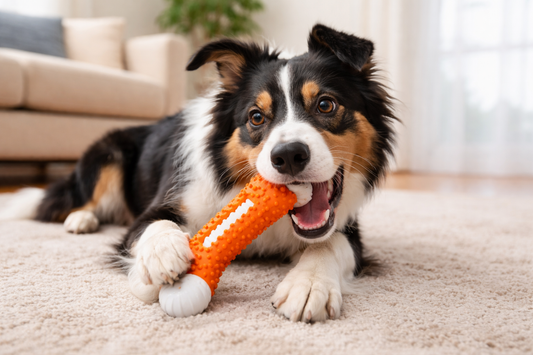 Durable Rubber Dog Chew Toy – Teeth Cleaning – Treat Stuffable – Medium