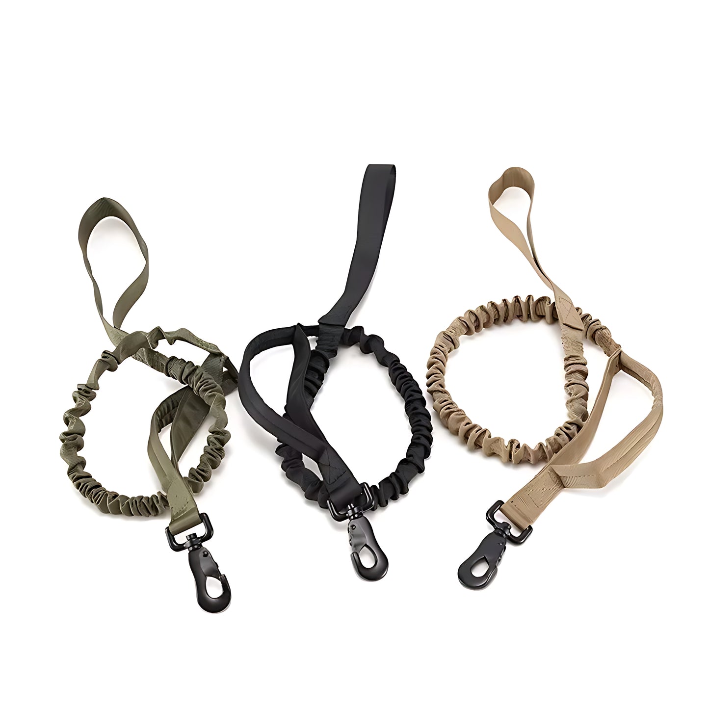 Tactical Military Dog Collar & Leash Set – Heavy Duty Adjustable Nylon Lead with Shock Absorption
