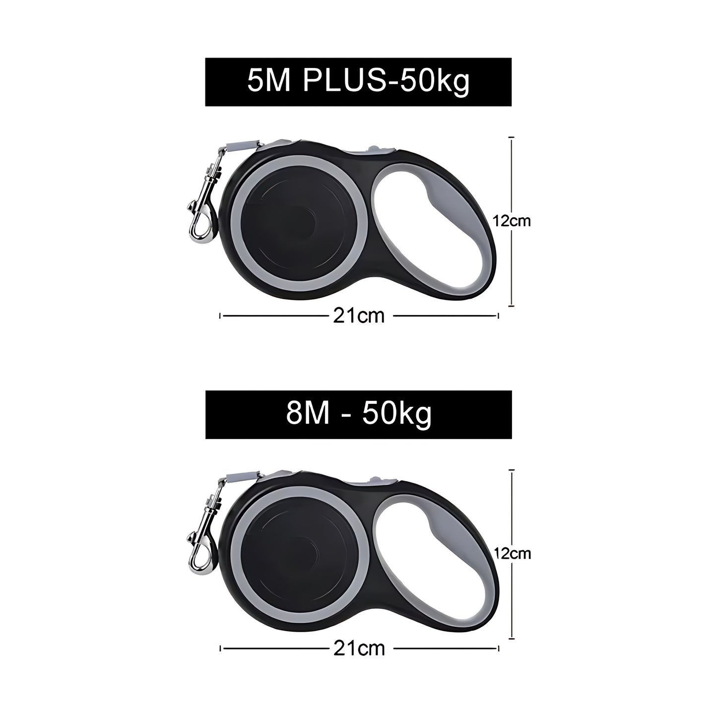 Retractable Dog Lead 5m  8m – Heavy Duty Adjustable Walking Leash (Up to 50kg)