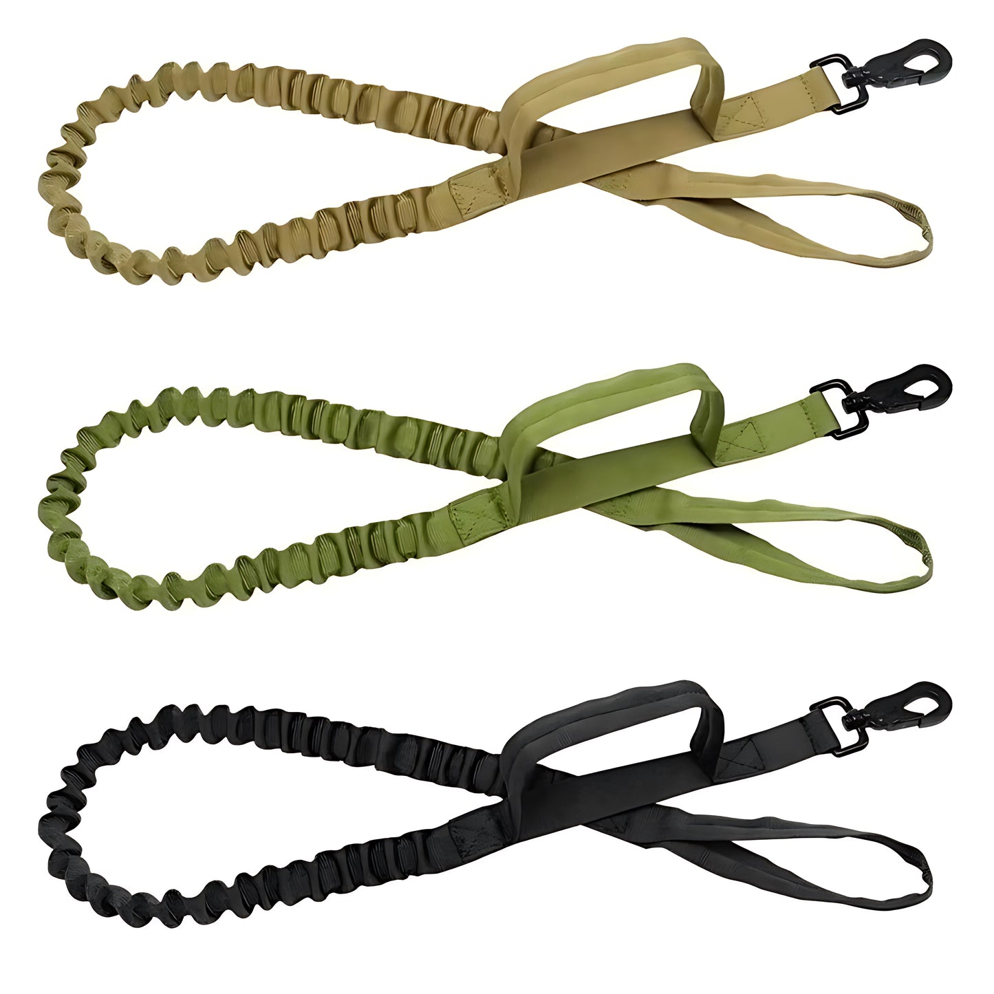 Tactical Military Dog Collar & Leash Set – Heavy Duty Adjustable Nylon Lead with Shock Absorption